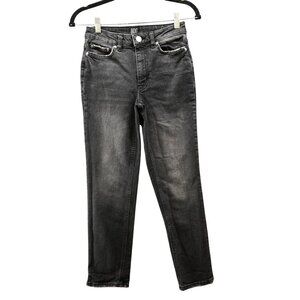 Urban Outfitters BDG Slim Straight Jeans Womens 24 Black Charcoal Wash Mid Rise